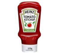 HEINZ - Sauce Tomate Ketchup Onctueuse et Riche en Saveurs, Flacon Pratique de 570g - Le lot de 4