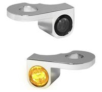 HeinzBikes Nano Clignotants Armatur. Led TOURING HYDR., CHROMÉ
