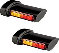 HeinzBikes Winglets clignot. LED, feux stop/arrière CLIGNOTANT ARR. NOIR, 93-