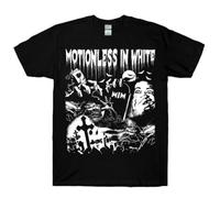 HEIOHL Motionless in White Graveyard, Reaper, Pistols T-Shirt Black Fullsize S-5XL BlackMedium
