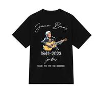 HEIOHL New Rare Joan Baez T-Shirt 1941-2023 Thank You Size S-5XL Shirt 1J09 BlackXXX-Large