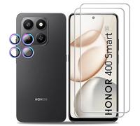 Heioloo 2 Pièces Verre Trempé pour Honor 400 Smart 5G, [2+2 Pièces] Protection Écran et Caméra Arrière Protecteur, Dureté 9H, Sans Bulles, Ultra Transparent, Anti-Rayure