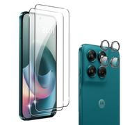 Heioloo 2 Pièces Verre Trempé pour Motorola Moto G87 5G, [2+2 Pièces] Protection Écran et Caméra Arrière Protecteur, Dureté 9H, Sans Bulles, Ultra Transparent, Anti-Rayure