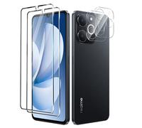 Heioloo 2 Pièces Verre Trempé pour realme note 70T 4G, [2+2 Pièces] Protection Écran et Caméra Arrière Protecteur, Dureté 9H, Sans Bulles, Ultra Transparent, Anti-Rayure