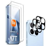 Heioloo 2 Pièces Verre Trempé pour Xiaomi 17T 5G, [2+2 Pièces] Protection Écran et Caméra Arrière Protecteur, Dureté 9H, Sans Bulles, Ultra Transparent, Anti-Rayure