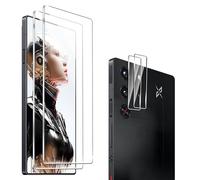 Heioloo 3 Pièces 3D Verre Trempé pour RedMagic 10S Pro/10S Pro+, [2+1 Pièces] Protection Écran et Caméra Arrière Protecteur, Dureté 9H, Sans Bulles, Ultra Transparent, Anti-Rayure