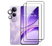 Heioloo 3 Pièces 3D Verre Trempé pour vivo V50 Lite 5G, [2+1] Pièces Protection Écran et Caméra Arrière Protecteur, Dureté 9H, Sans Bulles,HD Anti-rayure Protection D'écran