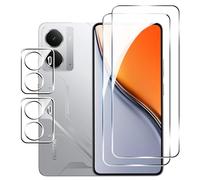 Heioloo 4 Pièces Verre Trempé pour Realme P3 5G, [2+2 Pièces] Protection Écran et Caméra Arrière Protecteur, Dureté 9H, Sans Bulles, Ultra Transparent, Anti-Rayure