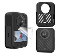 Heioloo Coque pour DJI Osmo 360/DJI Osmo 360 II Case, Etui en Silicone et Protection d'écran pour DJI Osmo 360, étui de boîtier pour caméra d'action, Mini (Noir) Kit d'accessoires