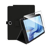Heioloo Coque pour Oppo Pad SE/OnePlus Pad Lite 11.0" Housse Protection Etui PU Cuir de Flip Case Cover + [1 Pièce] Verre Trempé Protection écran [Veille/Réveil Automatique] [Support Fonction] Noir