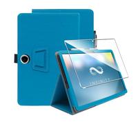 Heioloo Coque pour Oppo Pad SE/OnePlus Pad Lite 11.0" Housse Protection Etui PU Cuir de Flip Case Cover + [1 Pièce] Verre Trempé Protection écran [Veille/Réveil Automatique] [Support Fonction] Bleu