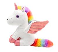 Heionia Licorne Poupée Jouet en Peluche Animaux Cadeaux d'anniversaire Filles Enfant, 23CM Blanc