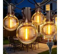 HeiPard Guirlande Lumineuse Exterieure 20M, 35+2 G40 Ampoules, IP45 Imperméable Connectable Guirlande Guinguette LED Extérieur Plug&Play pour Jardin Terrasse Balcon Maison Fête