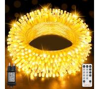 HeiPard Guirlande Lumineuse Exterieure Intérieur 10M 100 LEDs, 8 Modes de Lumière, Étanche Led Lumière pour Le Patio, Le jardin, L'arbre, La Maison, La Décoration D'arbre