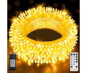 HeiPard Guirlande Lumineuse Exterieure Intérieur 10M 100 LEDs, 8 Modes de Lumière, Étanche Led Lumière pour Le Patio, Le jardin, L'arbre, La Maison, La Décoration D'arbre