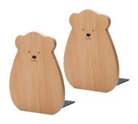Heiqlay Serre Livre, Cale Livre, 12x15 cm Bloc Livre, Support de Serre-Livres en Hêtre pour Étagères, Support de Rangement Range Livre Antidérapant, Cale Livre Etagere pour la Maison, Le Bureau