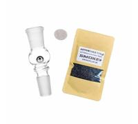 Heisenberg Kit complet d'adaptateur de charbon actif 18,8 mm avec 25 g de charbon actif Coco + tamis + autocollant