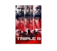 Heist Action Thriller Triple 9 Minimaliste Vintage Movie Toile Art Mural Salon Famille Chambre Musique Affiche de Film Cartoon 20 x 30 cm Sans Cadre