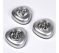 Heitech 04002616 Lot de 3 lampes LED avec interrupteur à pression