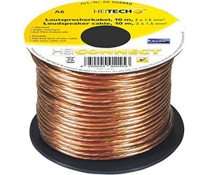 Heitech Câble pour haut-parleur 2 x 1,5 mm² Longueur env. 10 m