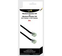 Heitech Fiche western 6/4 / fiche Western 6/4 RJ11 vers fiche RJ11 3 m