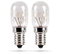 HEITECH Lot de 2 ampoules réfrigérateur 15W E14 - ampoule pour machine à coudre, hotte aspirante, vitrine, lampe en pierre de sel, réfrigérateur capsule T22, 90 lumen et 2500K