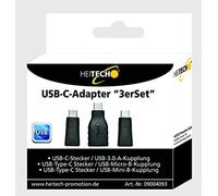 Heitech Lot de 3 adaptateurs USB-C