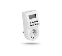 HEITECH Minuteur hebdomadaire électronique blanc