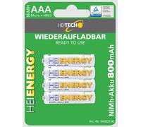 Heitech NiMH-Akku "prêt à l'emploi" - HR03 Micro/AAA - 800 mAh - 1,2V