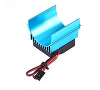 HEITIGN Dissipateur de Chaleur de Moteur Rc Facile 4 × 4 × 4 Ensemble D'ailettes de Refroidissement Universel Dissipateur de Chaleur avec Ventilateur pour 1 10 Moteur de Voiture 4074