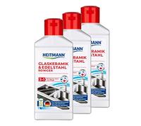 Heitmann Budget Verre Céramique/Acier Inoxydable Nettoyant Lot de 3 (3 x 250 ml