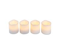 Heitmann Deco 92415, cire Coffret Bougies LED, blanc, 6, 5 x 6, 5 cm