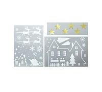 HEITMANN DECO Fensterbilder - Fensterdekoration en blanc, doré - selbstklebend - Weihnachten - Weihnachtskugeln - Avent