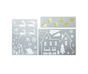 HEITMANN DECO Fensterbilder - Fensterdekoration en blanc, doré - selbstklebend - Weihnachten - Weihnachtskugeln - Avent