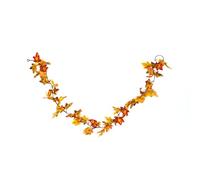 Heitmann DECO 6000 Guirlande de Feuille d'érable, Plastique, Orange, 180 x 15 x 4,5 cm