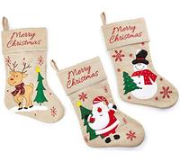 HEITMANN DECO Lot de 3 Bottes de Noël Motif Bonhomme de Neige