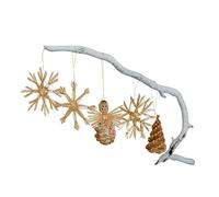 Heitmann Deco - Lot de 32 décorations de Noël en Paille - Suspensions fabriquées à Base d’Un matériau Naturel