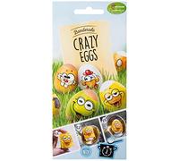 Heitmann Eierfarben - Banderole Crazy Eggs - 12 manches en 4 motifs.