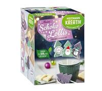 HEITMANN KREATIV sucettes au chocolat DIY, avec couleurs en poudre à base de plantes, violet et vert, kit créatif, Noël