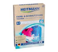 HEITMANN Lingettes anti-taches et anti-salissures, double protection active contre la décoloration et le grisonnement, certifiées FSC, sans fibres plastiques, 1 x 20 pièces