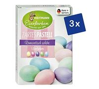 Heitmann Lot de 3 boîtes de 5 couleurs pastel pastel délicates 3 x 5 couleurs froides liquides Pâques Peinture des ufs de Pâques
