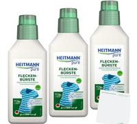Heitmann Lot de 3 brosses anti-taches pures intensives (3 x 250 ml) + bloc usy