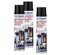HEITMANN Nettoyant pour four, barbecue et verre de cheminée : mousse active pour la saleté tenace - Nettoyant pour cheminée - Bonne adhérence - Lot de 3