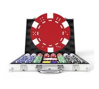 HEITOK Coffret de Poker avec Mallette en Aluminium, 500 jetons Vierges de 11,5 g, Comprenant 5 dés et 2 Jeux de Cartes pour Texas Hold'em, Blackjack et Jeux de Hasard