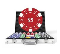 HEITOK Ensemble de Jetons de Poker avec Valeurs Numérotées, 500 Pièces, 11,5 Grammes, dans Un Coffret en Aluminium, de 1 € À 500 € pour Le Blackjack Et Les Jeux de Casino