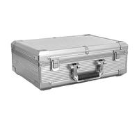 HEITOK Mallette de Transport Vide pour 600 Jetons de Poker en Aluminium Robuste avec Coins Droits - Organiseur pour Soirées Casino et Jeux de Société (Jetons Non Inclus)