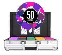 HEITOK Mallette Poker 1000 Jetons Numérotés 11.5g Lourds Set de Poker Complet avec Valise Aluminium Renforcée Bouton Dealer Métal et Cartes pour Texas Holdem Blackjack Soirée Casino Adulte