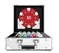 HEITOK Mallette Poker 600 Jetons Numérotés 11.5g Fer Texas Holdem Blackjack