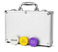 HEITOK Mallette Vide 500 Jetons avec Boutons Dealer Blind