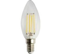 Heitronic 15023 LED EEC E) E14 en forme de bougie 4 W = 38 W blanc chaud (Ø x L) 56 mm x 125 mm non dimmable Blanc chaud G